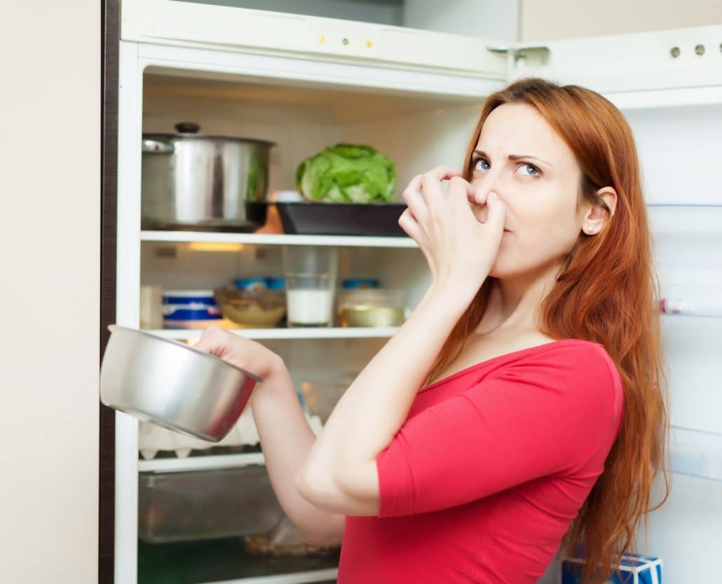 Geurhinder door bedorven voedsel? Dan is het probleem snel opgelost! Controleer dus eerst de koelkast op bedorven etenswaren.